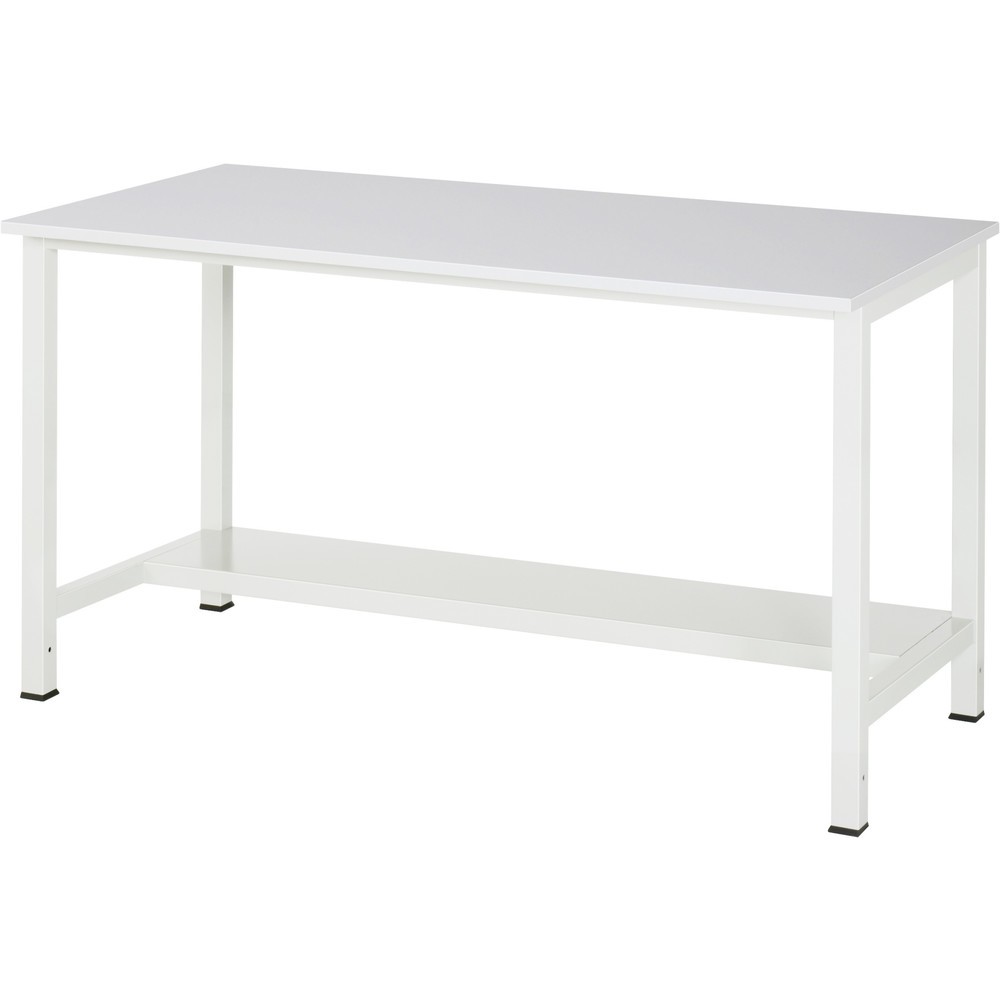 Číslo obrázka výrobku 1: Pracovný stôl RAU 900 s odkladacím dnom, hĺbka 320 mm, v × š × h 825 × 1 500 × 800 mm, pracovná doska s melamínovým povrchom