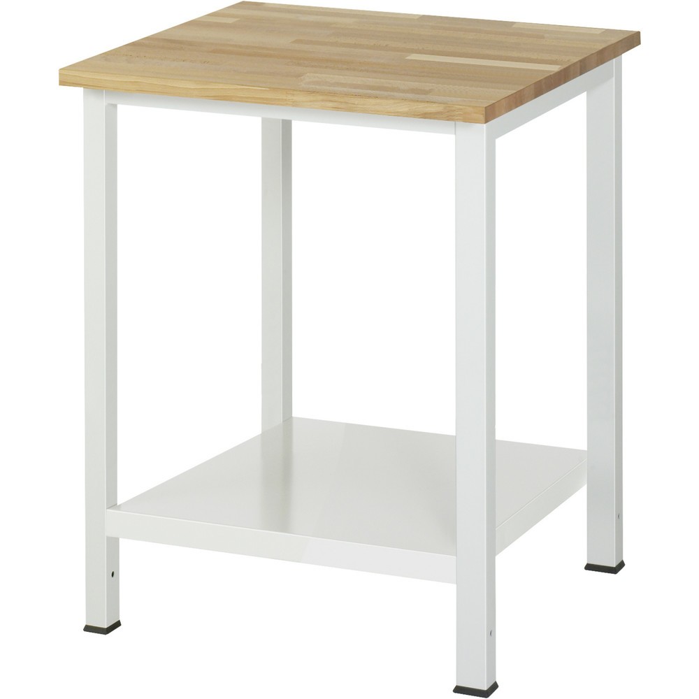 Číslo obrázka výrobku 1: Pracovný stôl RAU 900 s odkladacím dnom, hĺbka 650 mm, v × š × h 825 × 750 × 800 mm, pracovná doska z bukového masívu