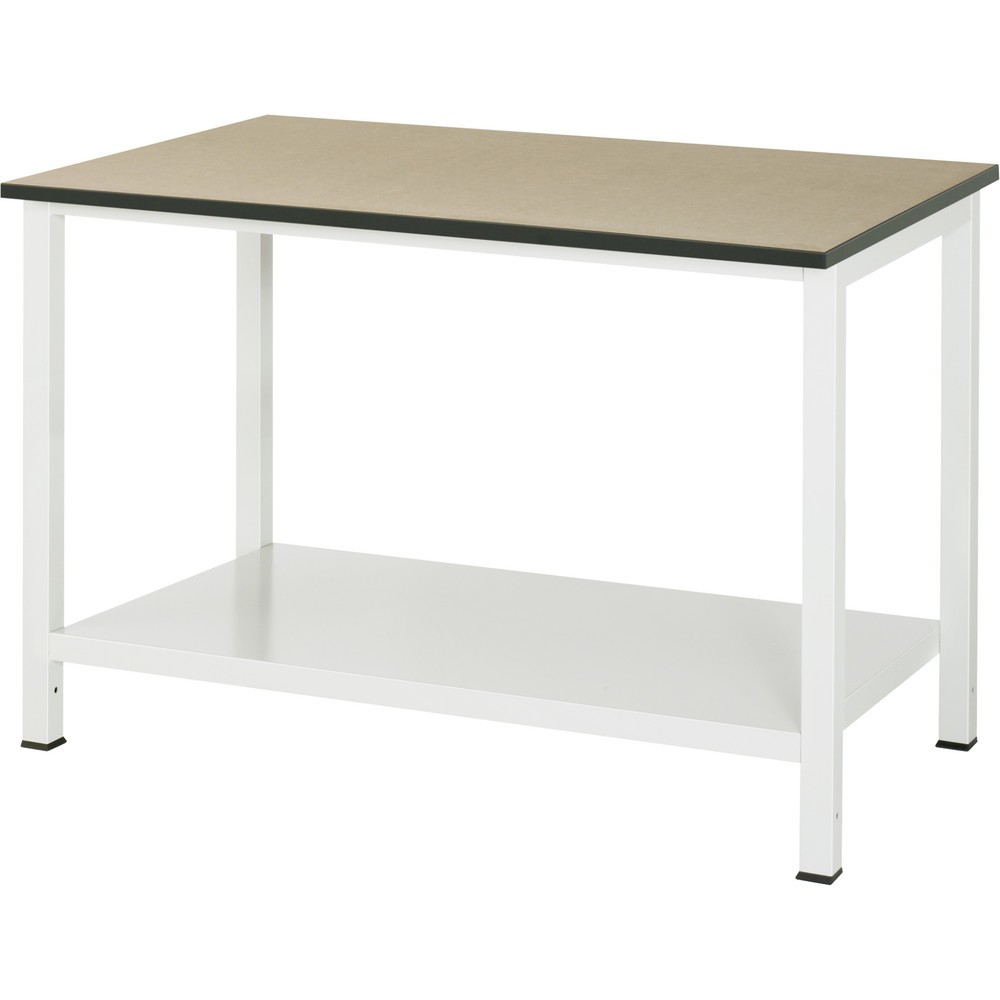 Číslo obrázka výrobku 1: Pracovný stôl RAU 900 s odkladacím dnom, hĺbka 650 mm, v × š × h 825 × 1 250 × 800 mm, pracovná doska z MDF