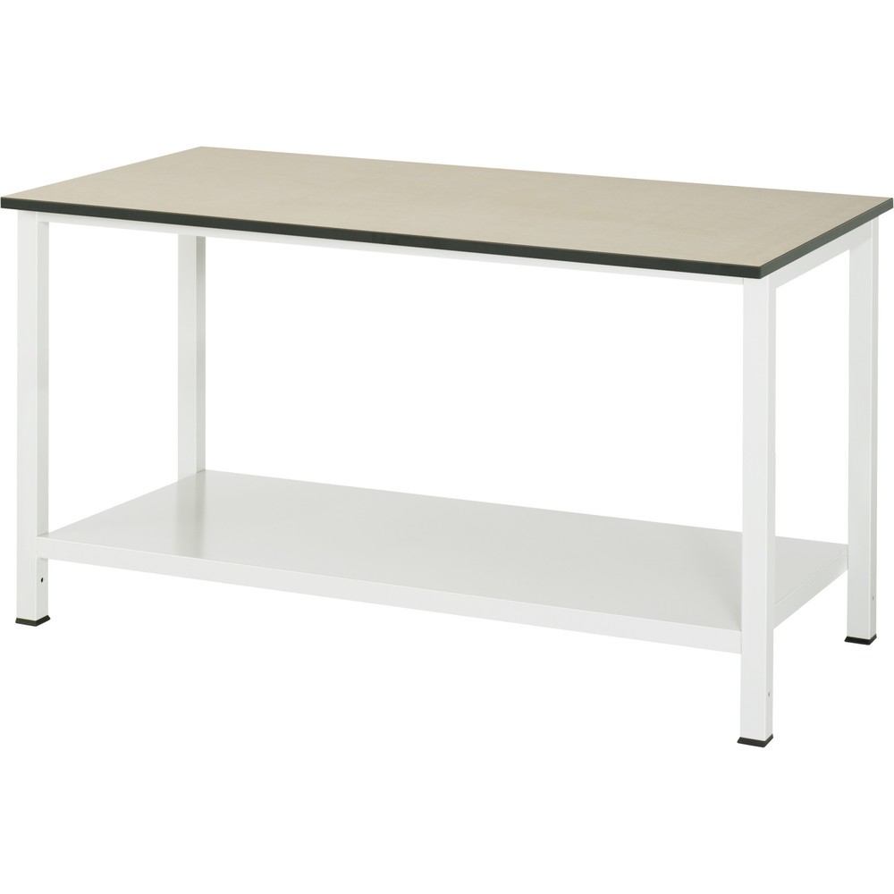 Číslo obrázka výrobku 1: Pracovný stôl RAU 900 s odkladacím dnom, hĺbka 650 mm, v × š × h 825 × 1 500 × 800 mm, pracovná doska z MDF