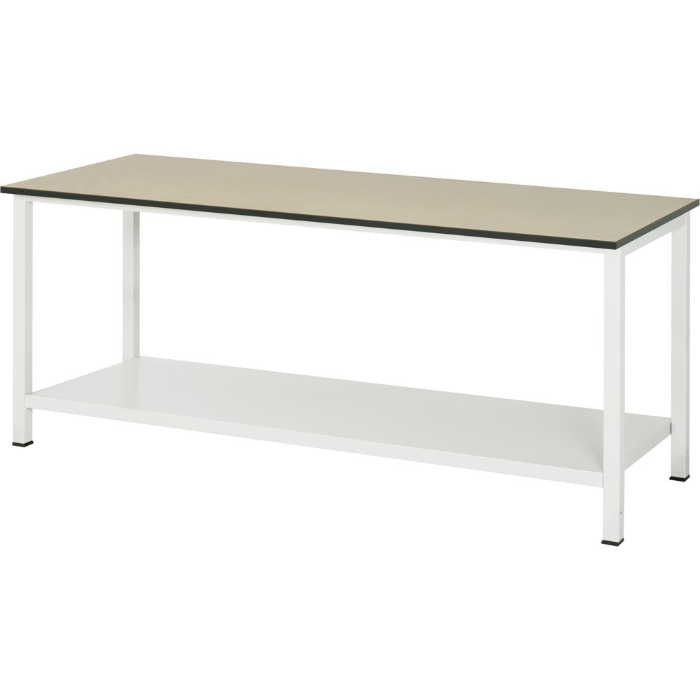 Číslo obrázka výrobku 1: Pracovný stôl RAU 900 s odkladacím dnom, hĺbka 650 mm, v × š × h 825 × 2 500 × 800 mm, pracovná doska z MDF