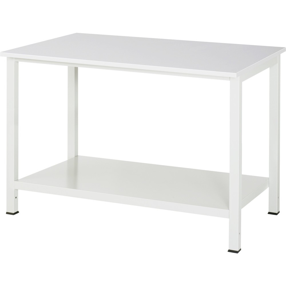 Číslo obrázka výrobku 1: Pracovný stôl RAU 900 s odkladacím dnom, hĺbka 650 mm, v × š × h 825 × 1 250 × 800 mm, pracovná doska s melamínovým povrchom