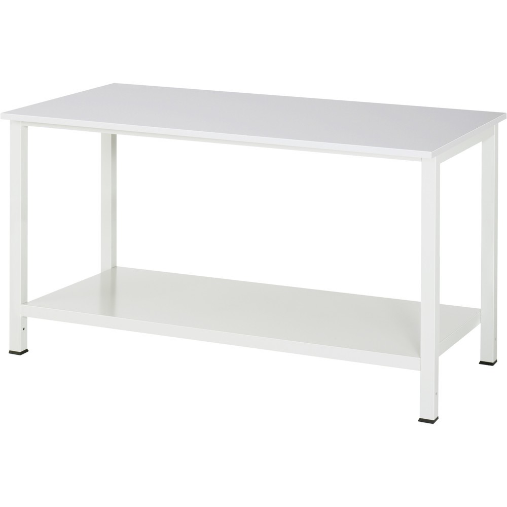 Číslo obrázka výrobku 1: Pracovný stôl RAU 900 s odkladacím dnom, hĺbka 650 mm, v × š × h 825 × 1 500 × 800 mm, pracovná doska s EGB melamínovým povrchom