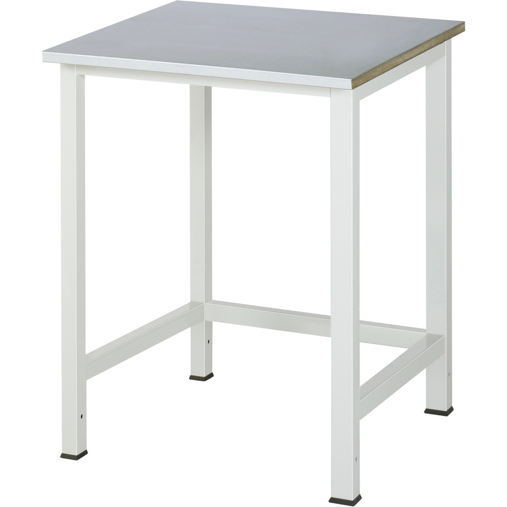Číslo obrázka výrobku 1: Pracovný stôl RAU 900, v × š × h 825 × 750 × 800 mm, pracovná doska s povrchom z oceľového plechu