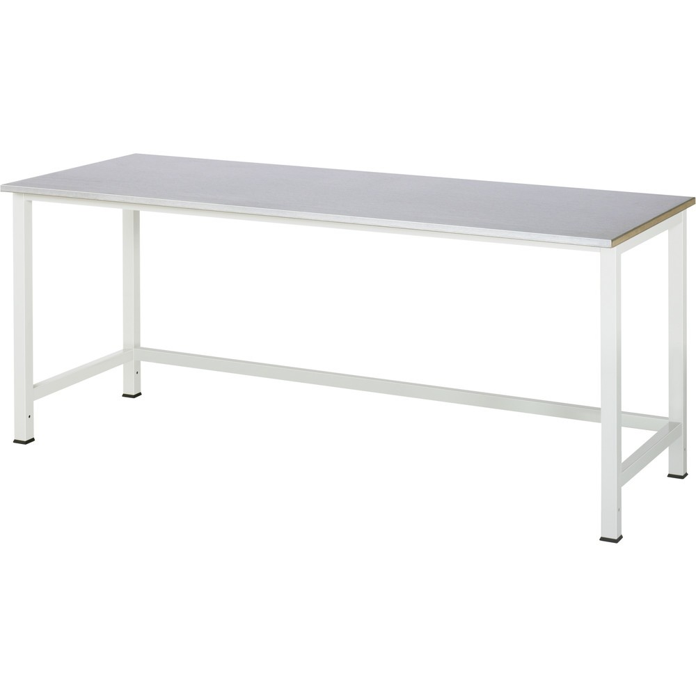 Číslo obrázka výrobku 1: Pracovný stôl RAU 900, v × š × h 825 × 2 500 × 800 mm, pracovná doska s povrchom z nehrdzavejúcej ocele