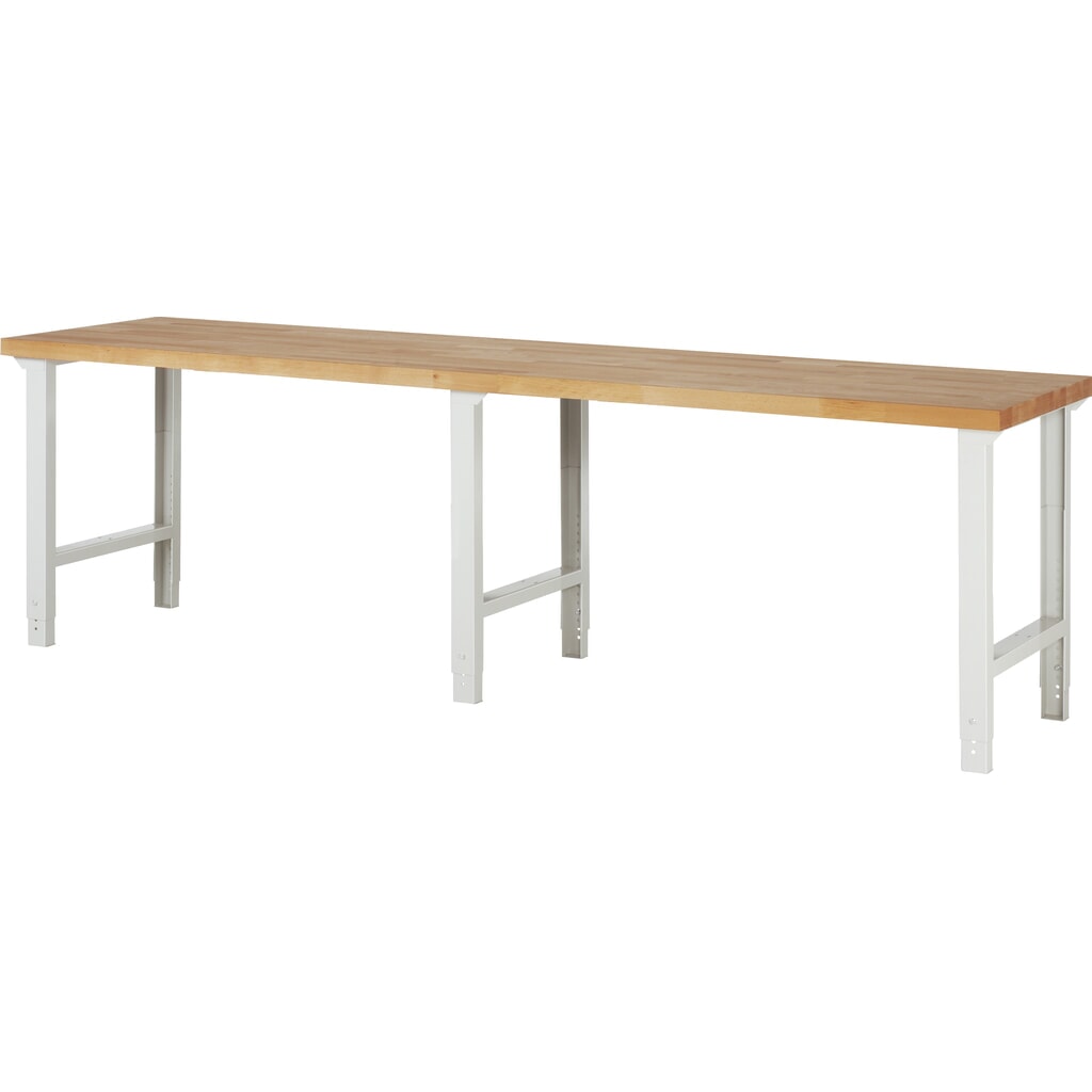 Obrázok výrobku: Pracovný stôl RAU série 7000, v × š × h 790 – 1 140 × 3 000 × 900 mm