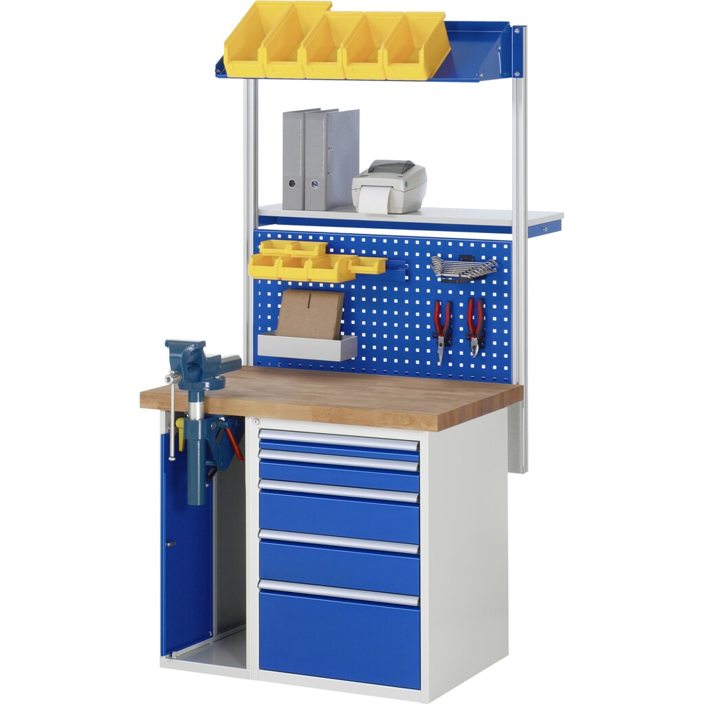 Pracovný stôl RAU série 7000, počet kontajnerov: 2, v × š × h 840 × 1 000 × 700 mm, 4 zásuv. s 90 % vysunutím, 3 × 150 mm, 1 × 270 mm, nosnosť zásuv. 100 kg Číslo obrázka výrobku 6: Pracovný stôl RAU série 7000, počet kontajnerov: 2, v × š × h 840 × 1 000 × 700 mm, 4 zásuv. s 90 % vysunutím, 3 × 150 mm, 1 × 270 mm, nosnosť zásuv. 100 kg
