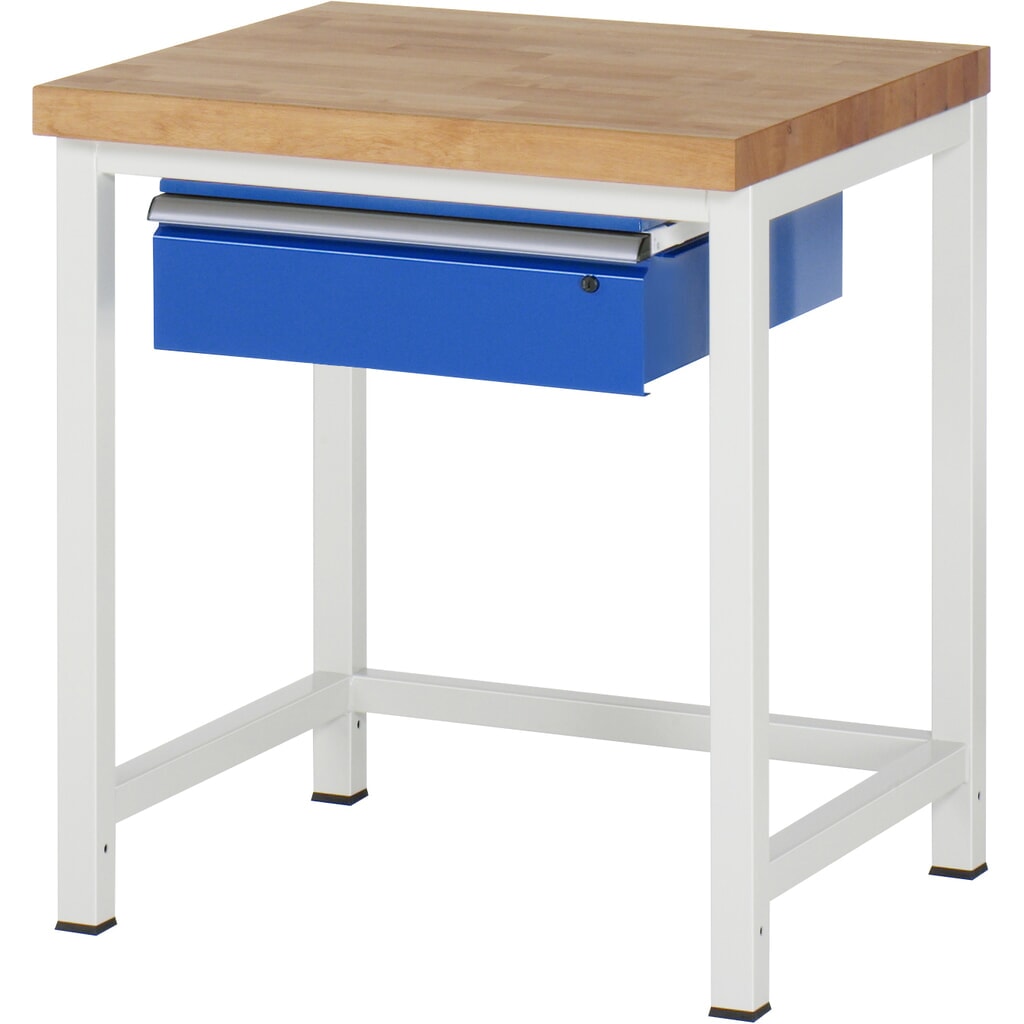 Číslo obrázka výrobku 1: Pracovný stôl RAU série 8 000, v × š × h 840 – 1 040 × 750 × 700 mm, 1 zásuvka