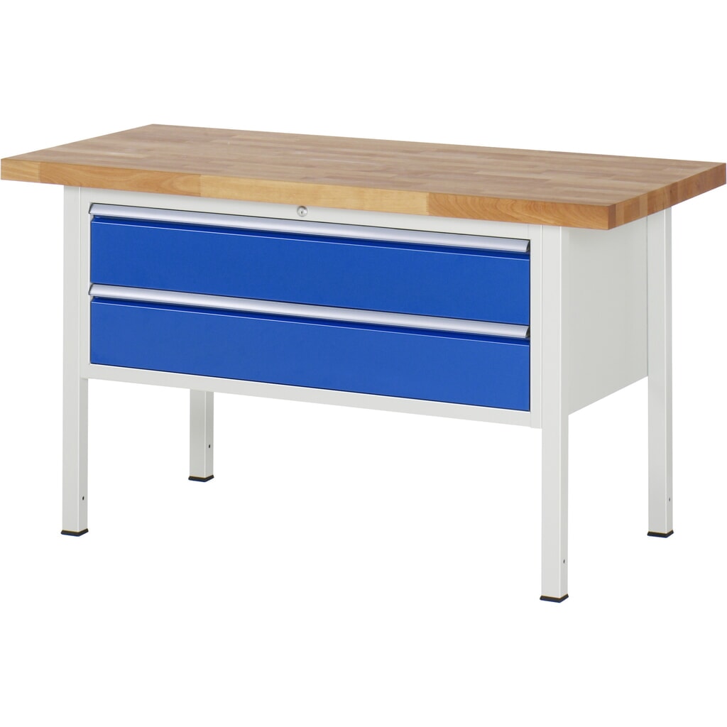 Pracovný stôl RAU série 8000, v × š × h 840 – 1 040 × 1 500 × 700 mm, 2 zásuv. s 90 % vysunutím, 2 × 180 mm, nosnosť zásuv. 50 kg Číslo obrázka výrobku 1: Pracovný stôl RAU série 8000, v × š × h 840 – 1 040 × 1 500 × 700 mm, 2 zásuv. s 90 % vysunutím, 2 × 180 mm, nosnosť zásuv. 50 kg