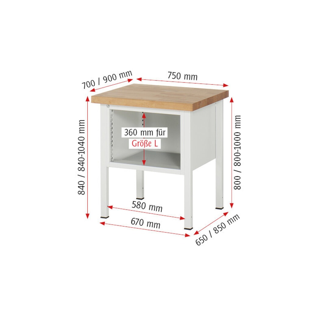 Pracovný stôl RAU série 8000, v × š × h 840 × 750 × 700 mm, 3 zásuv. s 90 % vysunutím, 1 × 60, 1 × 120, 1 × 180 mm, nosnosť zásuv. 100 kg Číslo obrázka výrobku 5: Pracovný stôl RAU série 8000, v × š × h 840 × 750 × 700 mm, 3 zásuv. s 90 % vysunutím, 1 × 60, 1 × 120, 1 × 180 mm, nosnosť zásuv. 100 kg