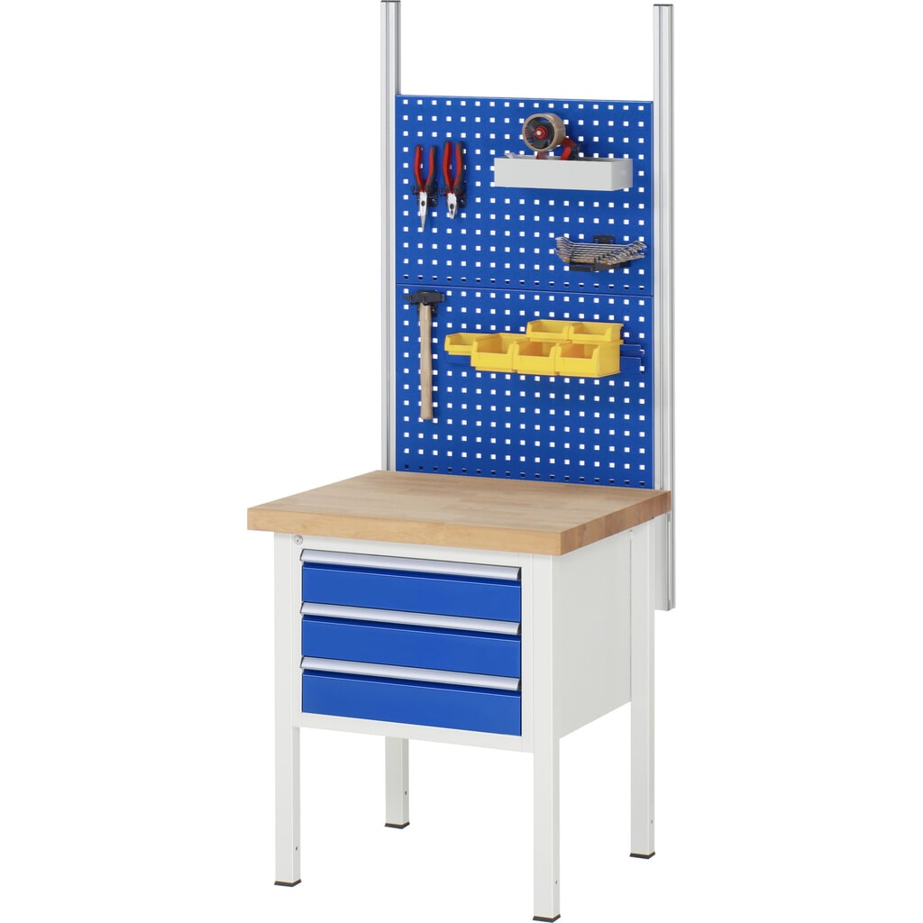 Pracovný stôl RAU série 8000, v × š × h 840 × 750 × 700 mm, 3 zásuv. s 90 % vysunutím, 1 × 60, 1 × 120, 1 × 180 mm, nosnosť zásuv. 100 kg Číslo obrázka výrobku 6: Pracovný stôl RAU série 8000, v × š × h 840 × 750 × 700 mm, 3 zásuv. s 90 % vysunutím, 1 × 60, 1 × 120, 1 × 180 mm, nosnosť zásuv. 100 kg