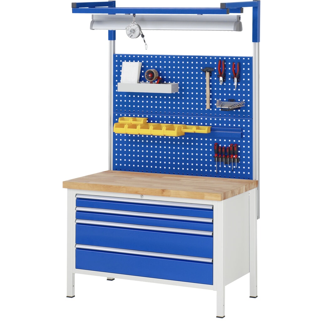 Pracovný stôl RAU série 8000, v × š × h 840 × 1 250 × 700 mm, 4 zásuv. s 90 % vysunutím, 1 × 60, 2 × 90, 1 × 120 mm, nosnosť zásuv. 50 kg Číslo obrázka výrobku 6: Pracovný stôl RAU série 8000, v × š × h 840 × 1 250 × 700 mm, 4 zásuv. s 90 % vysunutím, 1 × 60, 2 × 90, 1 × 120 mm, nosnosť zásuv. 50 kg