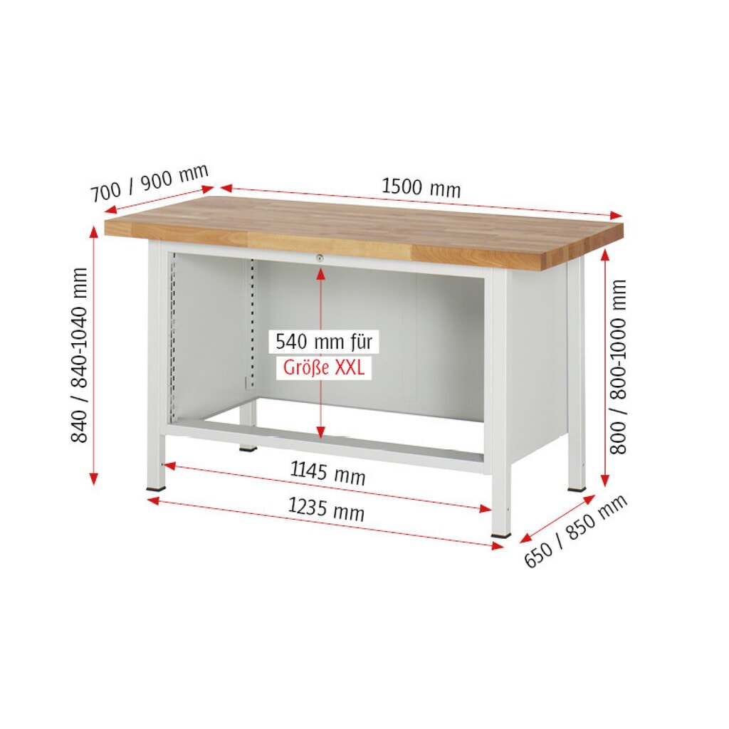 Pracovný stôl RAU série 8000, v × š × h 840 × 1 500 × 700 mm, 5 zásuv. so 100 % vysunutím, 2 × 90, 3 × 120 mm, nosnosť zásuv. 50 kg Číslo obrázka výrobku 6: Pracovný stôl RAU série 8000, v × š × h 840 × 1 500 × 700 mm, 5 zásuv. so 100 % vysunutím, 2 × 90, 3 × 120 mm, nosnosť zásuv. 50 kg