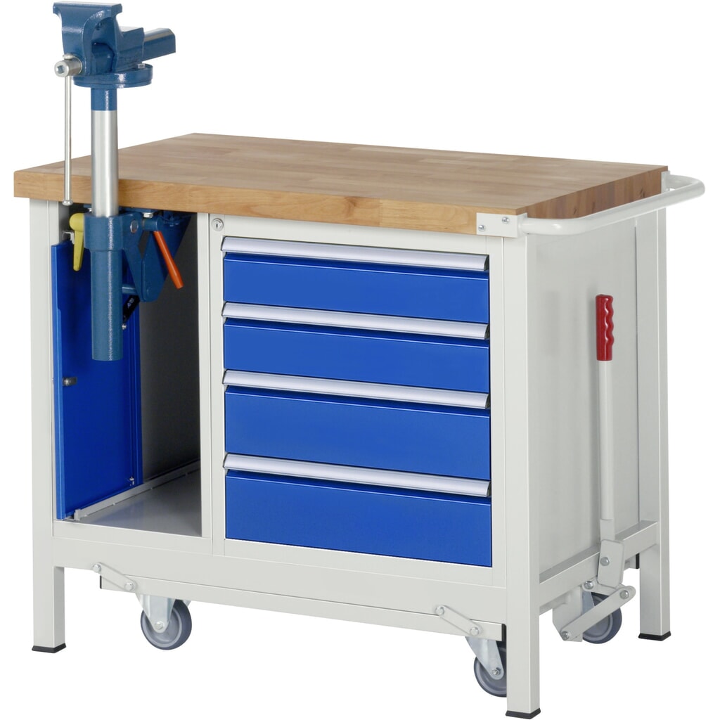 Pracovný stôl RAU série 8000 so znížiteľným podvozkom, počet kontajnerov: 2, v × š × h 880 × 1 000 × 700 mm, 5 zásuv., 2 × 90 mm, 3 × 120 mm Číslo obrázka výrobku 10: Pracovný stôl RAU série 8000 so znížiteľným podvozkom, počet kontajnerov: 2, v × š × h 880 × 1 000 × 700 mm, 5 zásuv., 2 × 90 mm, 3 × 120 mm