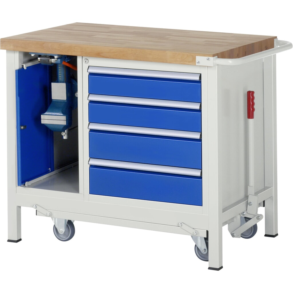 Pracovný stôl RAU série 8000 so znížiteľným podvozkom, počet kontajnerov: 2, v × š × h 880 × 1 000 × 700 mm, 5 zásuv., 2 × 90 mm, 3 × 120 mm Číslo obrázka výrobku 11: Pracovný stôl RAU série 8000 so znížiteľným podvozkom, počet kontajnerov: 2, v × š × h 880 × 1 000 × 700 mm, 5 zásuv., 2 × 90 mm, 3 × 120 mm