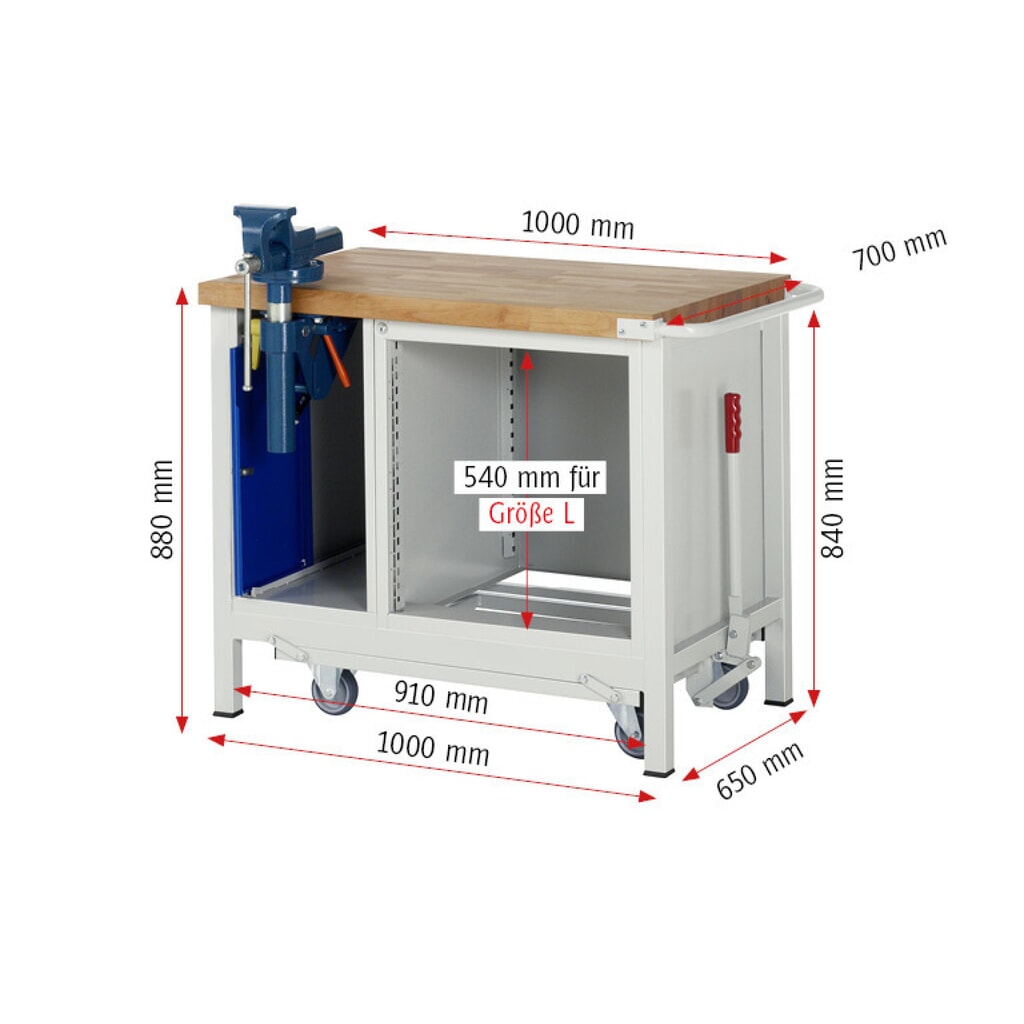 Pracovný stôl RAU série 8000 so znížiteľným podvozkom, počet kontajnerov: 2, v × š × h 880 × 1 000 × 700 mm, 5 zásuv., 2 × 90 mm, 3 × 120 mm Číslo obrázka výrobku 15: Pracovný stôl RAU série 8000 so znížiteľným podvozkom, počet kontajnerov: 2, v × š × h 880 × 1 000 × 700 mm, 5 zásuv., 2 × 90 mm, 3 × 120 mm