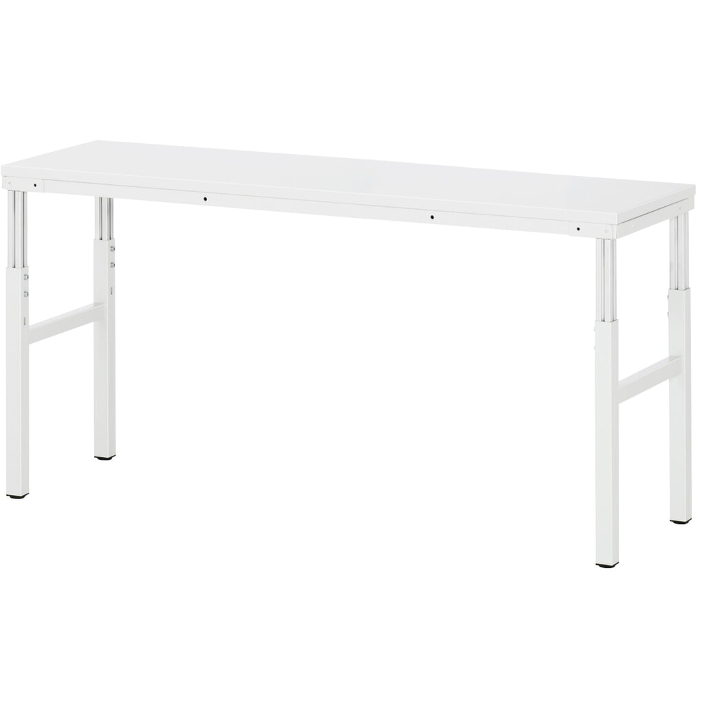 Obrázok výrobku: Pracovný stôl RAU série E, v × š × h 650 – 1 000 × 1 800 × 500 mm doska s melamínovým povrchom