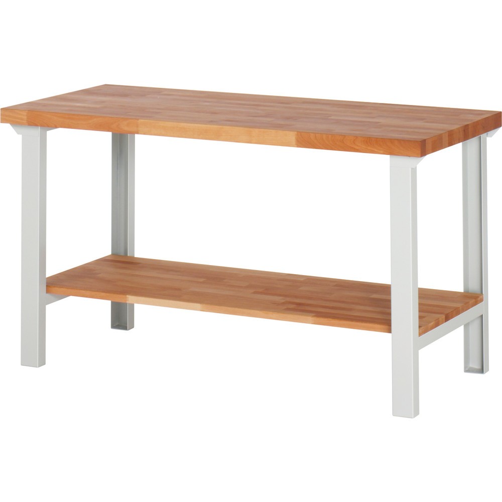Obrázok výrobku: Steinbock® pracovný stôl, s policou, V x Š x H 840 x 1500 x 700 mm, RAL 7035