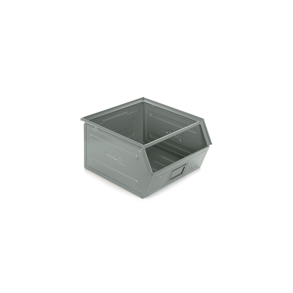 Číslo obrázka výrobku 1: Súprava prehľadných skladovacích boxov z oceľového plechu, v × š × h 300 × 450 × 520 mm, sivá, 6 ks/balenie