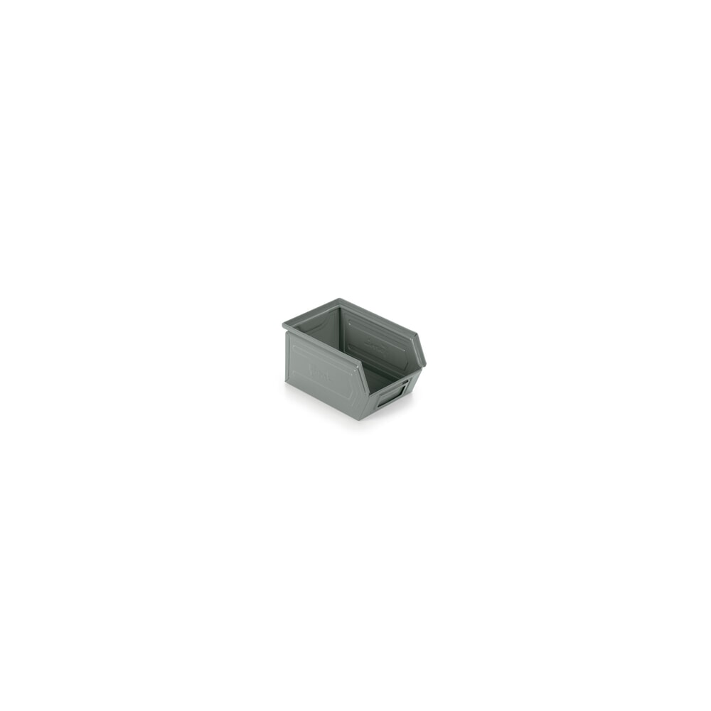Číslo obrázka výrobku 1: Súprava prehľadných skladovacích boxov z oceľového plechu, v × š × h 130 × 140 × 230 mm, sivá, 20 ks/balenie