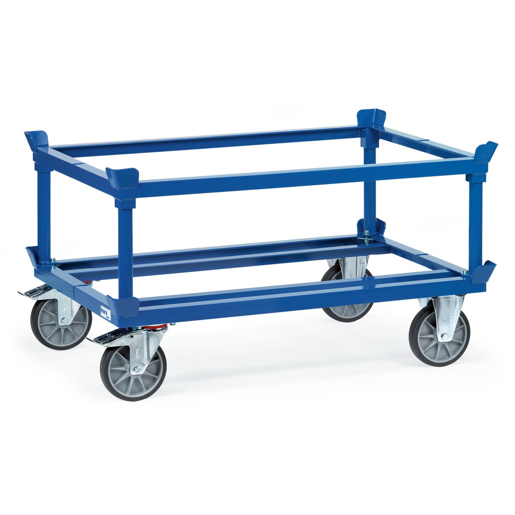 Číslo obrázka výrobku 2: Prepravný podvozok fetra® so zvýšenými rohmi, nosnosť 750 kg, pre palety 800 x 600 mm, TPE pneumatiky