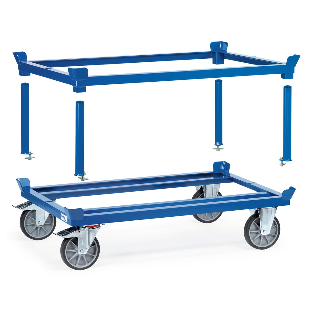 Číslo obrázka výrobku 3: Prepravný podvozok fetra® so zvýšenými rohmi, nosnosť 750 kg, pre palety 800 x 600 mm, TPE pneumatiky