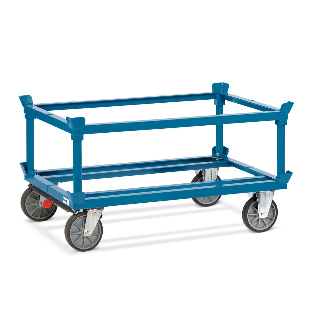 Prepravný podvozok fetra® so zvýšenými rohmi, nosnosť 750 kg, pre palety 1200 x 800 mm, TPE pneumatiky, s centrálna brzda Číslo obrázka výrobku 3: Prepravný podvozok fetra® so zvýšenými rohmi, nosnosť 750 kg, pre palety 1200 x 800 mm, TPE pneumatiky, s centrálna brzda