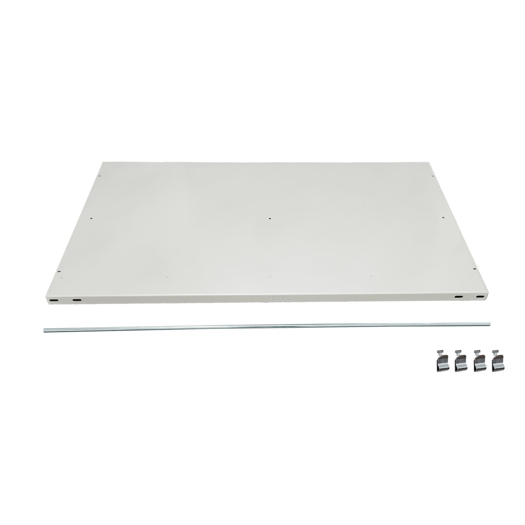 Obrázok výrobku: Prídavná polica na podkladovú policu SCHULTE v čiernej farbe, s koncovými zarážkami, Š x H 1 300 x 600 mm
