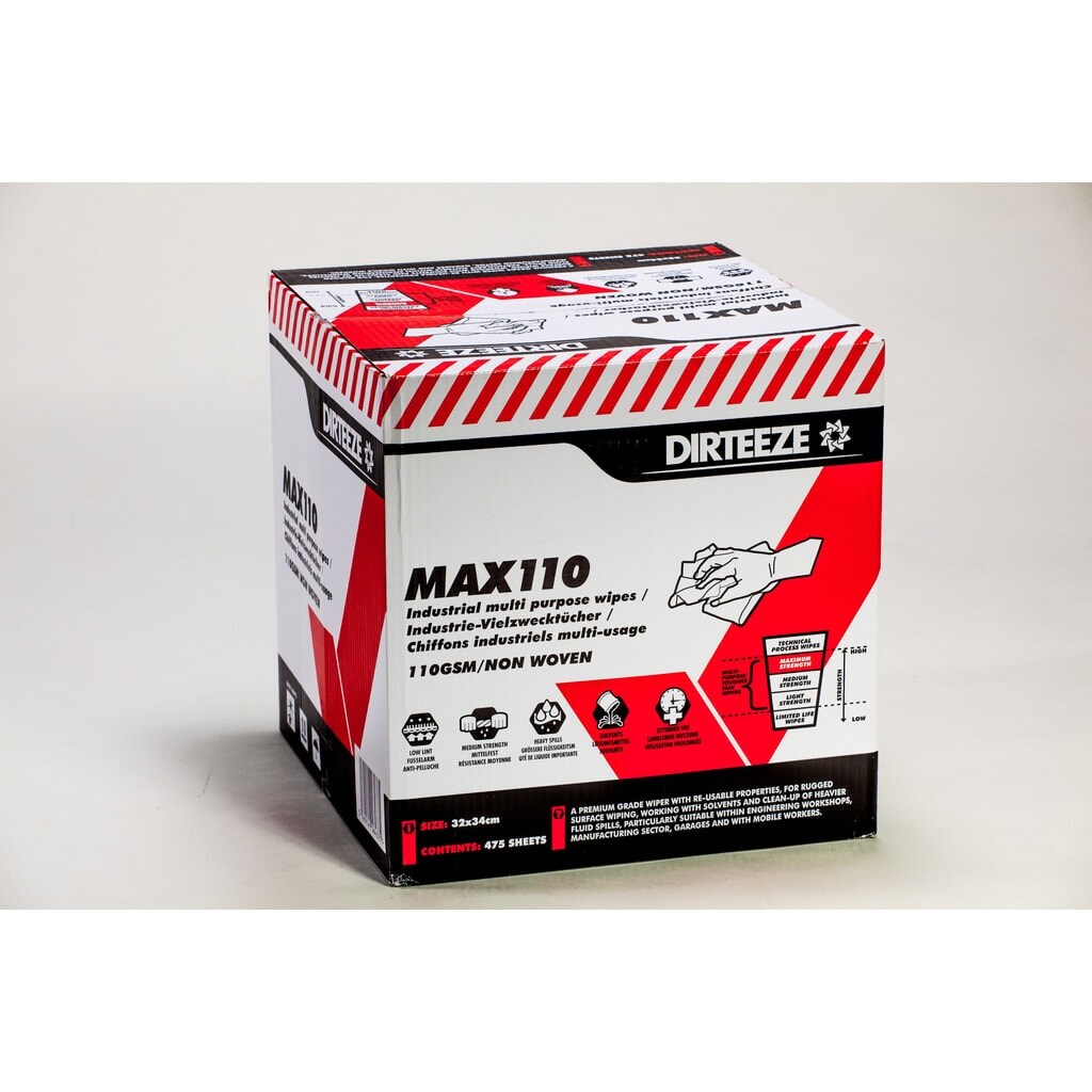 Priemyselné obrúsky MAX110, 1 krabica 160 handričiek Číslo obrázka výrobku 1: Priemyselné obrúsky MAX110, 1 krabica 160 handričiek