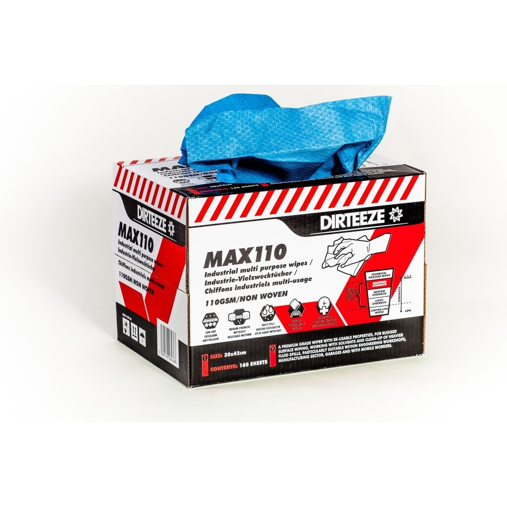 Priemyselné obrúsky MAX110, 1 krabica 160 handričiek Číslo obrázka výrobku 2: Priemyselné obrúsky MAX110, 1 krabica 160 handričiek