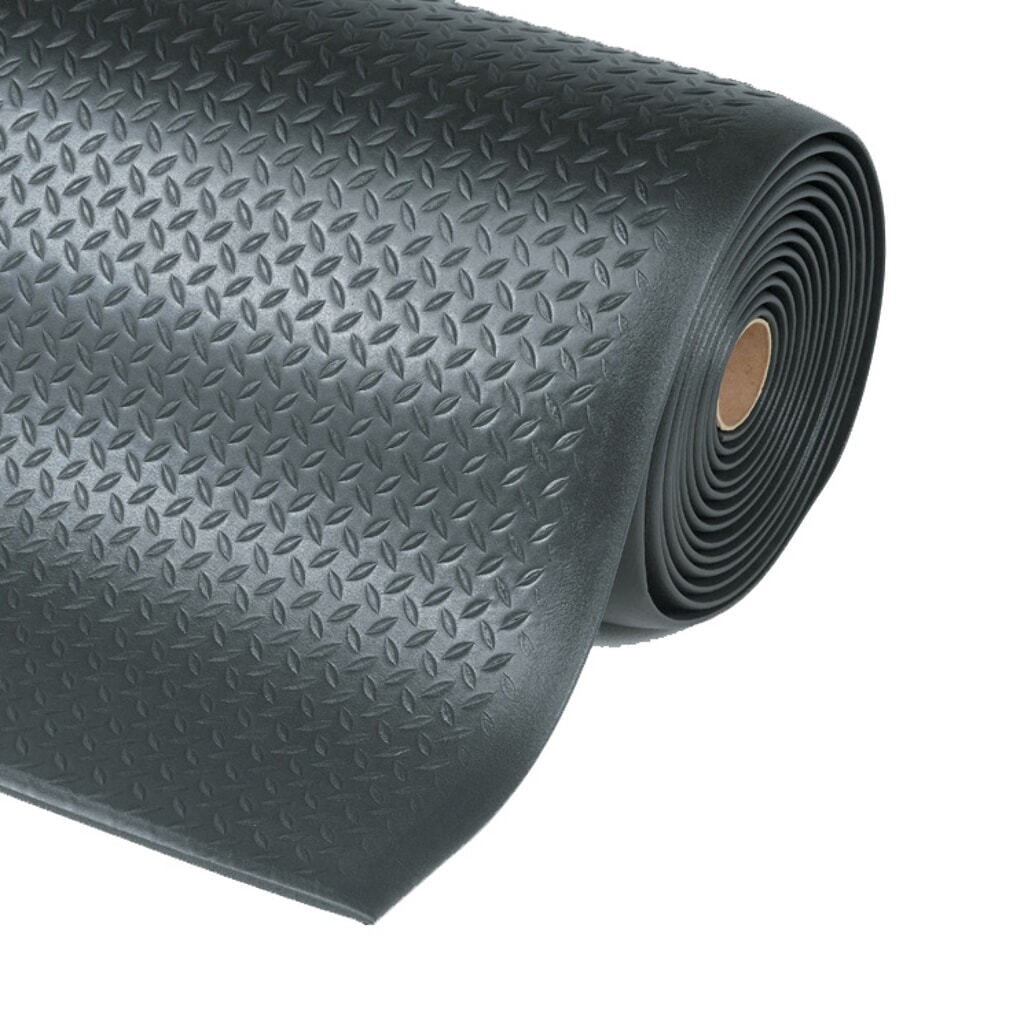 Protiúnavová rohož, 2-vrstvová, PVC/PU, 910 mm x b. m., čierna Obrázok výrobku: Protiúnavová rohož, 2-vrstvová, PVC/PU, 910 mm x b. m., čierna