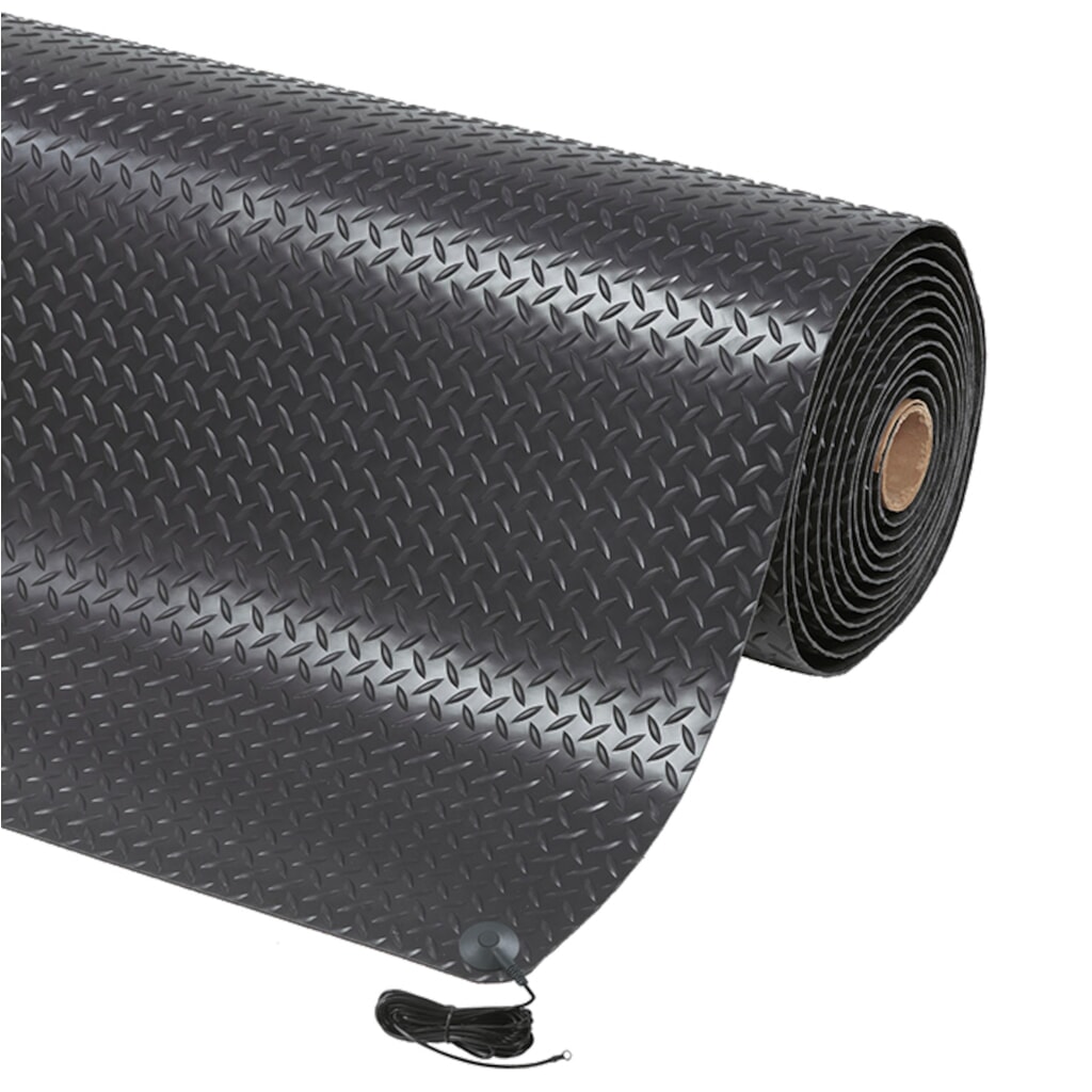 Protiúnavová rohož NoTrax Diamond Stat™, š × d 600 × 910 mm, čierna Obrázok výrobku: Protiúnavová rohož NoTrax Diamond Stat™, š × d 600 × 910 mm, čierna