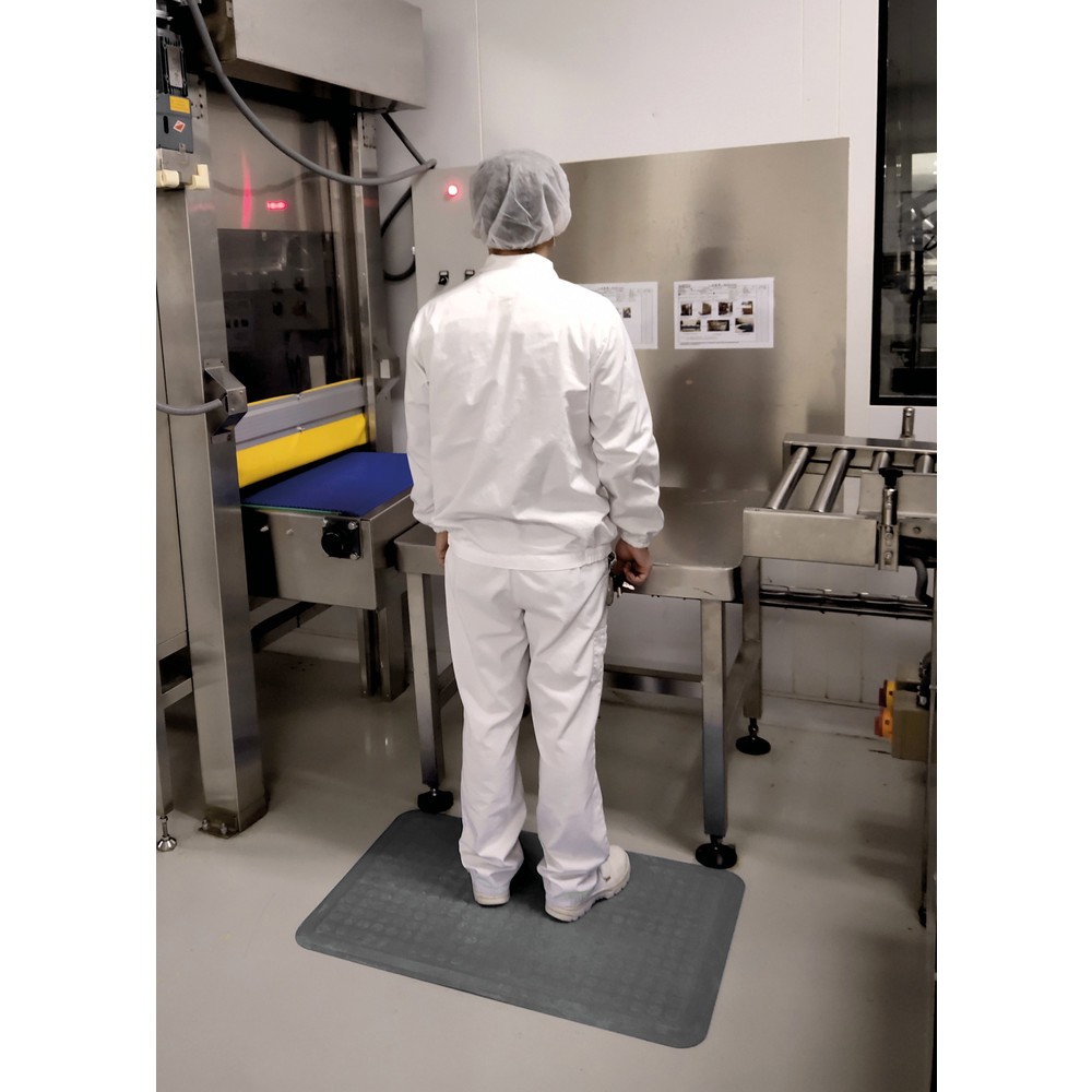 Číslo obrázka výrobku 2: Protiúnavová rohož NoTrax Sani-Flex™, š × h 610 × 910 mm, sivá