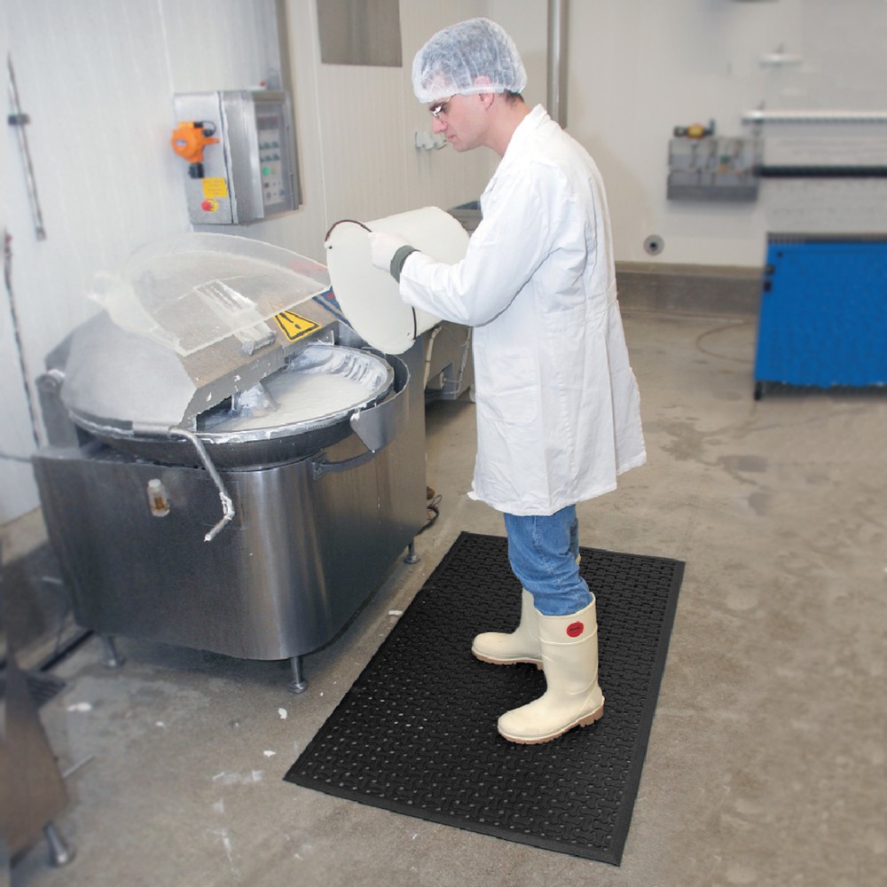 Číslo obrázka výrobku 4: Protiúnavová rohož NoTrax Superflow® XT Nitrile, š × h 600 × 900 mm, čierna