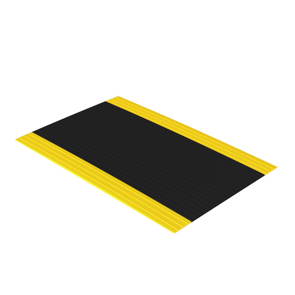 Číslo obrázka výrobku 3: Protiúnavová rohož Premium z vinylovej peny, Š x H 600 x 910 mm, čierna/žltá