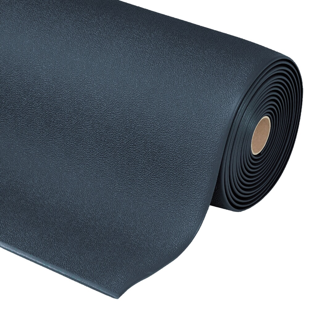 Protiúnavová rohož, textúrovaný povrch, Š x H 600 x 910 mm, čierna Obrázok výrobku: Protiúnavová rohož, textúrovaný povrch, Š x H 600 x 910 mm, čierna