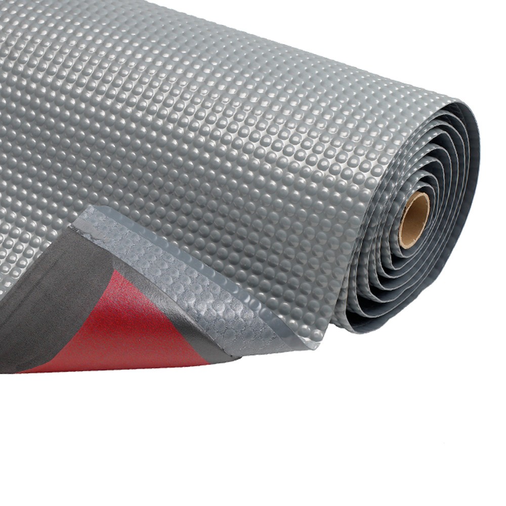 Číslo obrázka výrobku 3: Protiúnavová rohož z PVC s mikroporéznou vinylovou spodnou stranou, Š x H 910 x 1500 mm, sivá