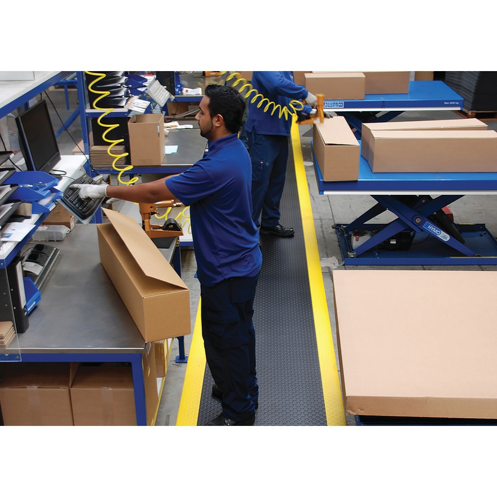Číslo obrázka výrobku 2: Protiúnavová rohož, PVC/vinylová pena, nopky, metráž x 910 mm, sivá