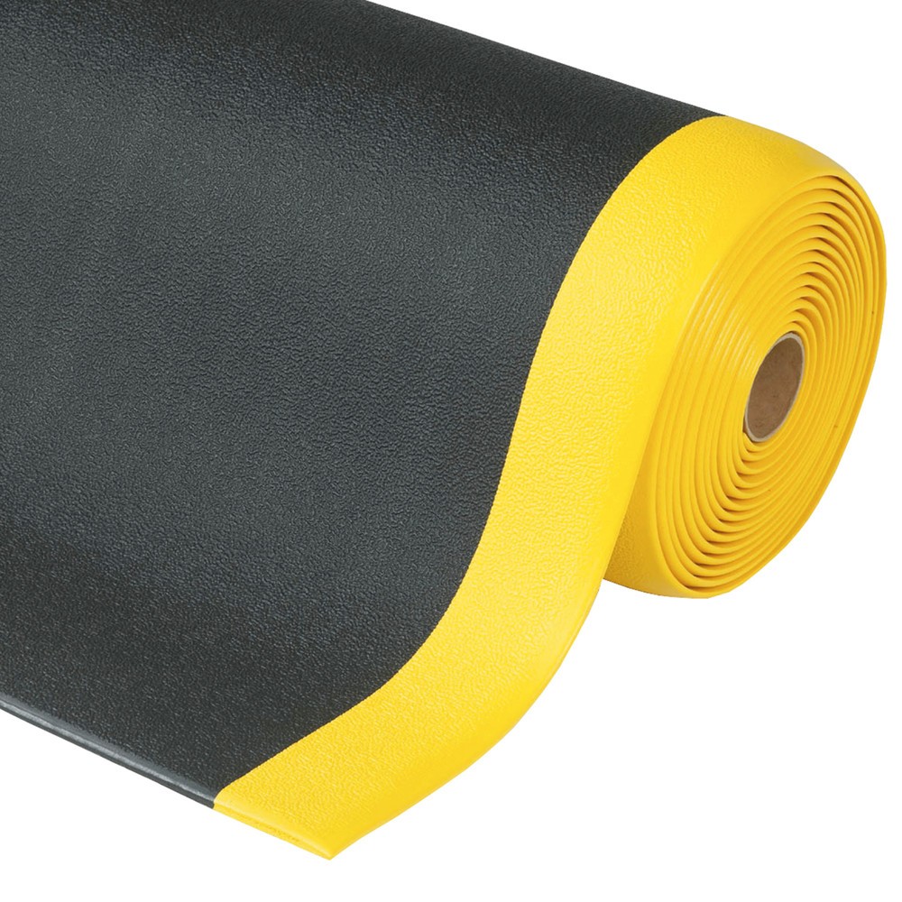 Číslo obrázka výrobku 1: Protiúnavová rohož, PVC/vinylová pena, drážkovaná, metráž x 600 mm, čierna/žltá