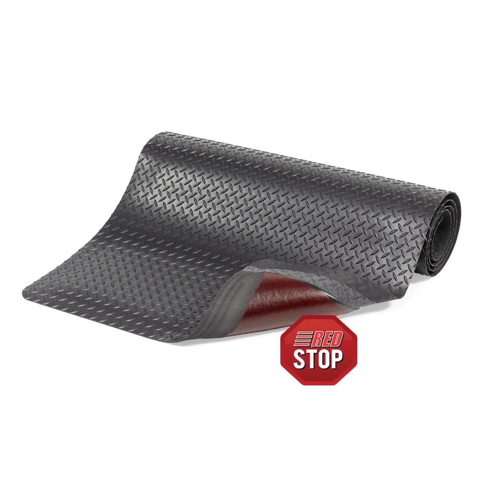 Číslo obrázka výrobku 1: Podlahová rohož 2-vrstvová, PVC, Š x H 600 x 910 mm, čierna