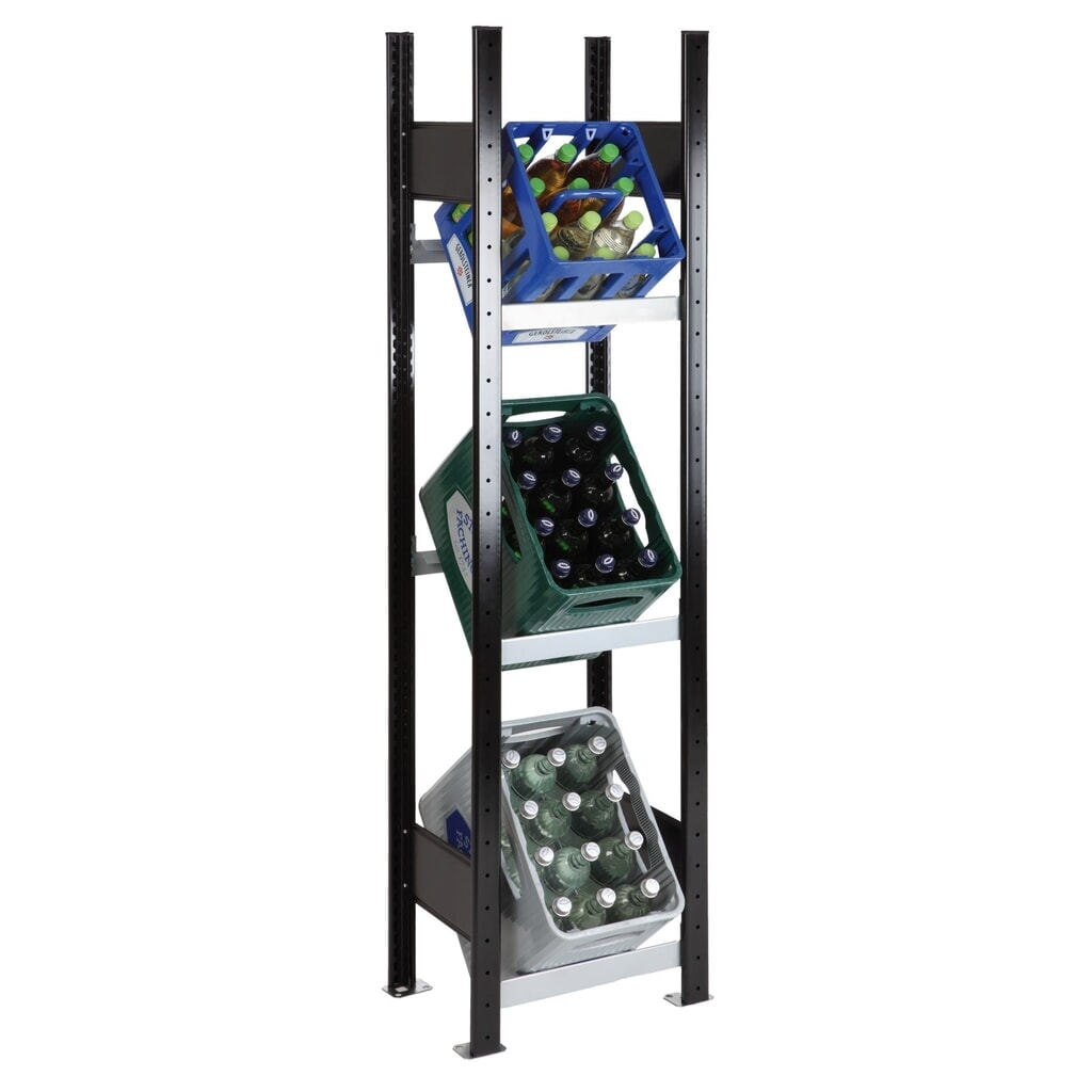 Regál na debny s nápojmi SCHULTE, v x š 1 800 x 400 mm Číslo obrázka výrobku 3: Regál na debny s nápojmi SCHULTE, v x š 1 800 x 400 mm