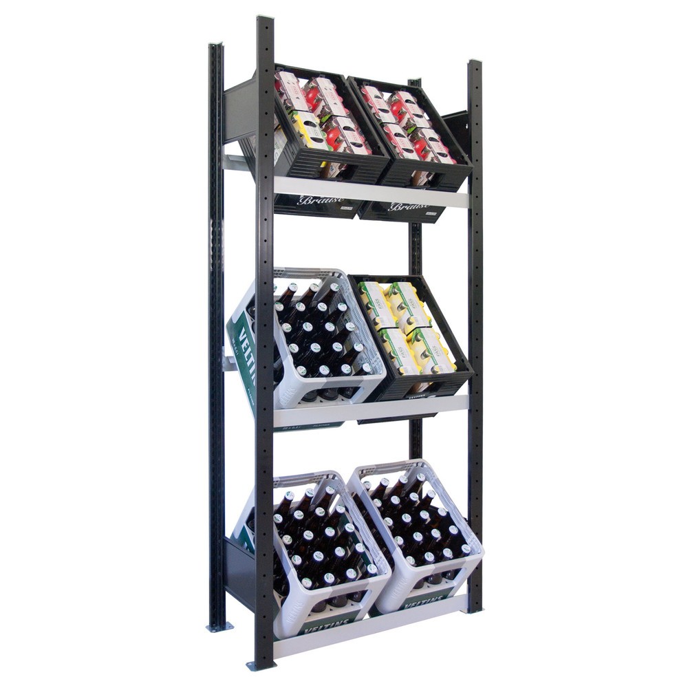 Číslo obrázka výrobku 1: Regál na debny s nápojmi SCHULTE, v x š 1 800 x 820 mm