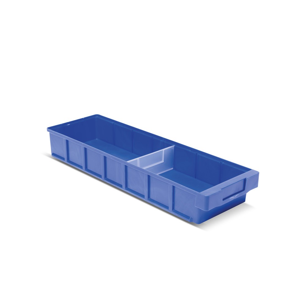 Číslo obrázka výrobku 1: Regálové boxy bez priehľadného otvoru, š × h 186 × 600 mm, modré
