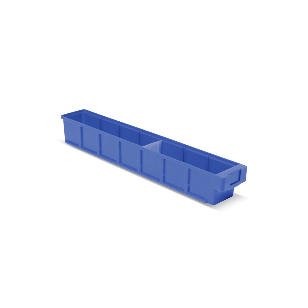 Číslo obrázka výrobku 1: Regálové boxy bez priehľadného otvoru, š × h 93 × 600 mm, modré