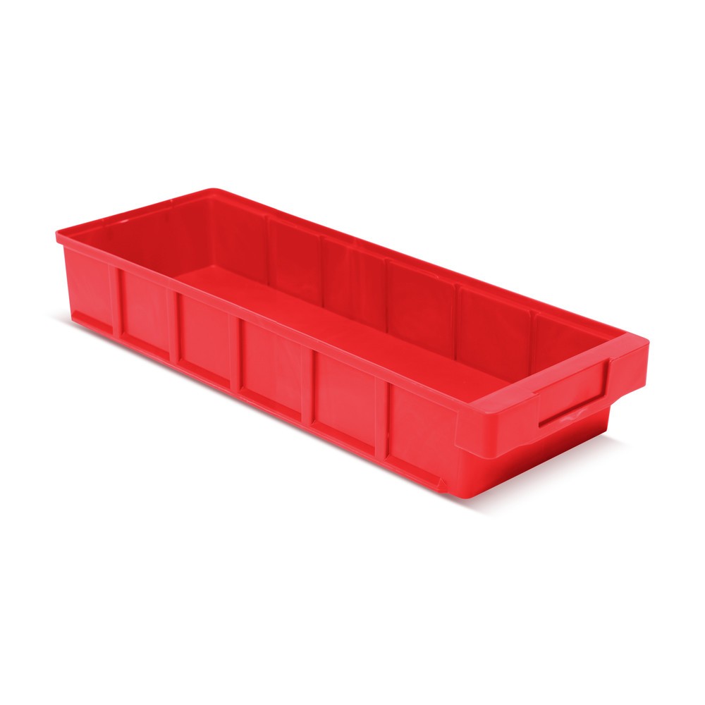 Číslo obrázka výrobku 1: Regálové boxy bez priehľadného otvoru, š × h 186 × 500 mm, červené