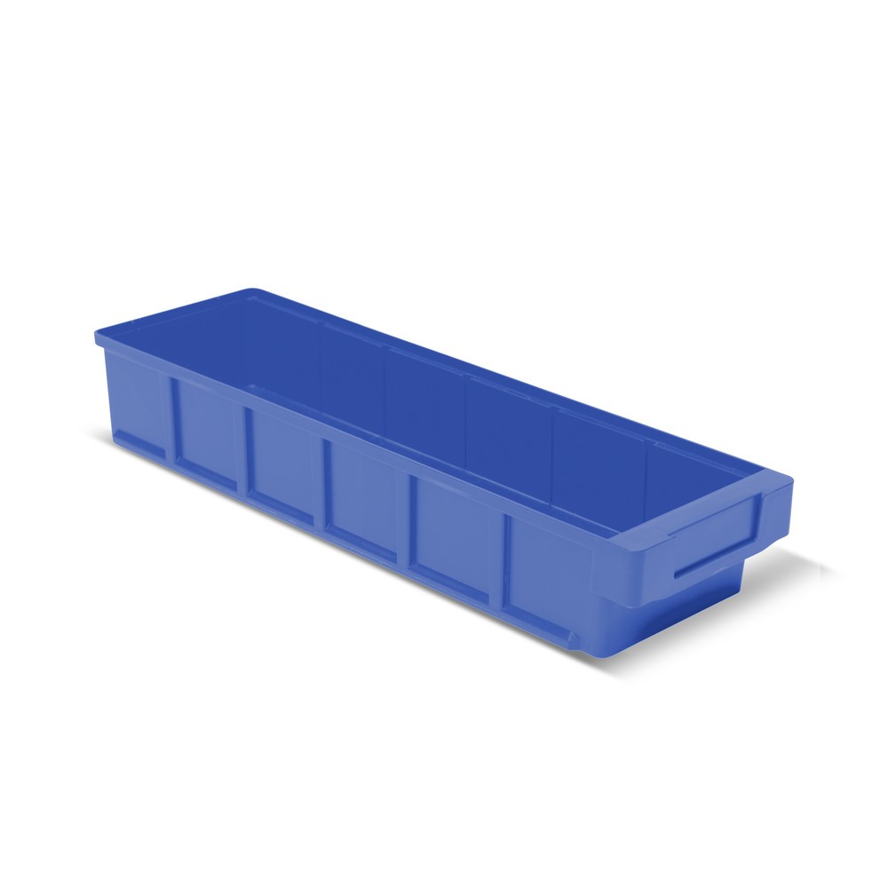 Číslo obrázka výrobku 1: Regálové boxy bez priehľadného otvoru, š × h 152 × 500 mm, modré