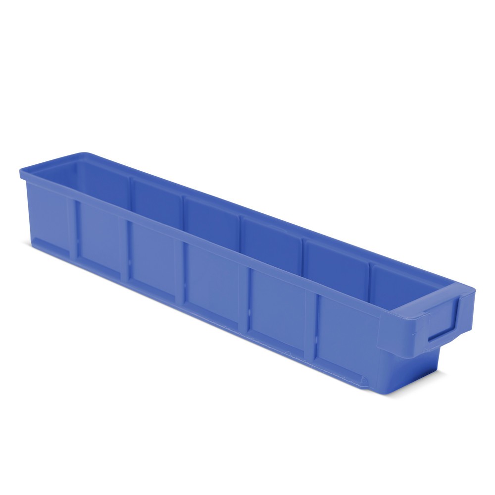 Číslo obrázka výrobku 1: Regálové boxy bez priehľadného otvoru, š × h 93 × 500 mm, modré