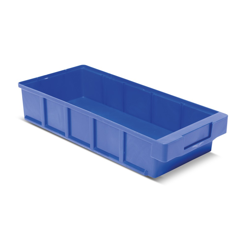 Číslo obrázka výrobku 1: Regálové boxy bez priehľadného otvoru, š × h 186 × 400 mm, modré