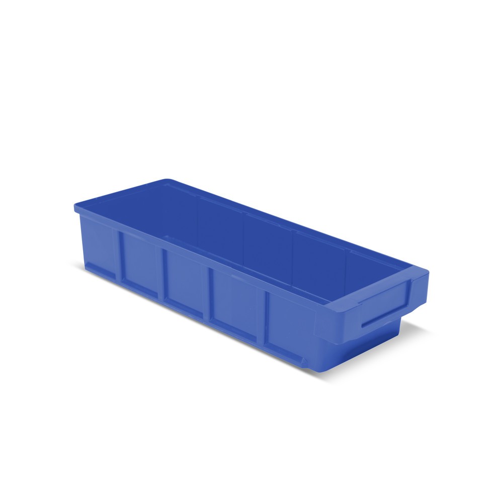 Obrázok výrobku: Regálové boxy bez priehľadného otvoru, š × h 152 × 400 mm, modré