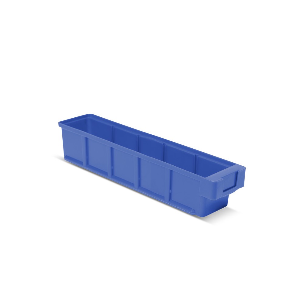 Číslo obrázka výrobku 1: Regálové boxy bez priehľadného otvoru, š × h 93 × 400 mm, modré